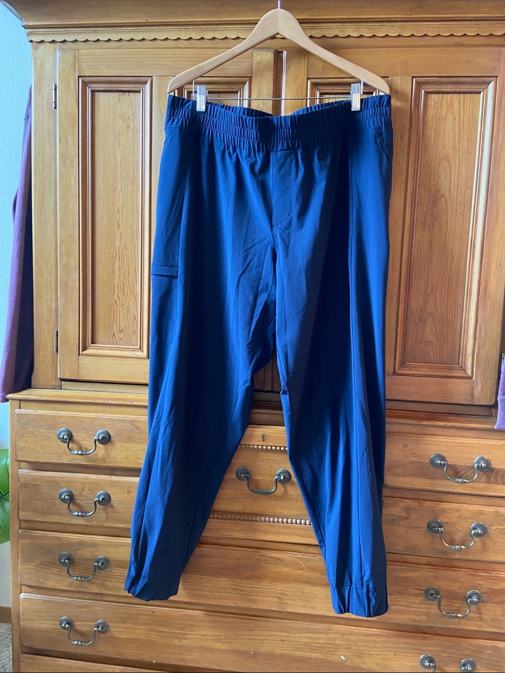 EUC Columbia Womans XL Navy Blue Lightweight Rain/Active Pants